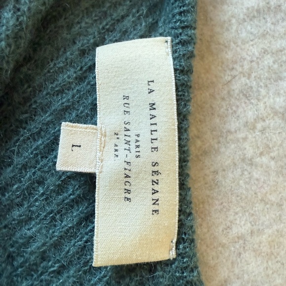 Sézane Gaspard Knitwear Jumper in Sage - Picture 3 of 4